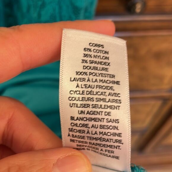 3/$15 Girls green lace dress - Picture 7 of 8